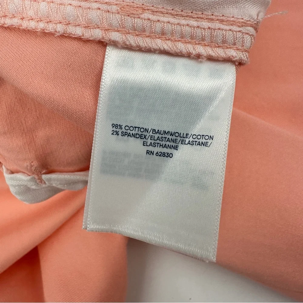 Lands' End Shorts Womens 16 Peach Classic Chino Cotton Stretch 12
